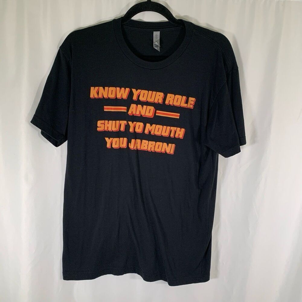 Kansas City Chiefs Shirt Women's Medium Black Know Your Role Shut Your Mouth